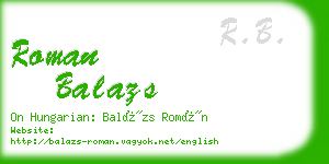 roman balazs business card